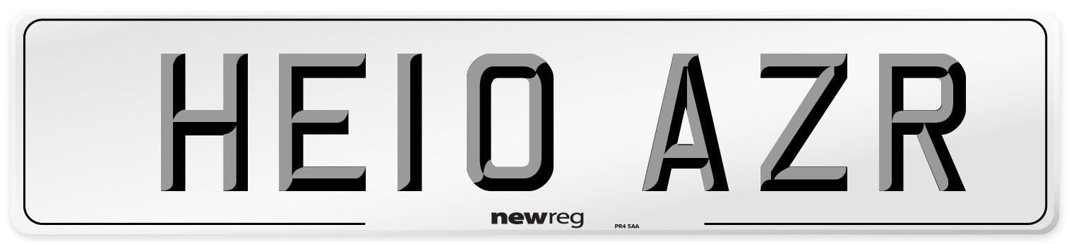 HE10 AZR Number Plate from New Reg